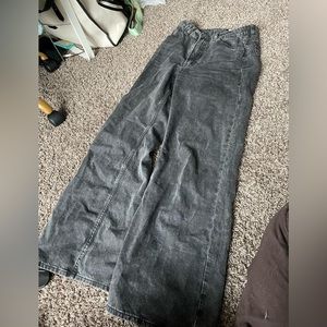 H and m size four dark grey straight leg jeans